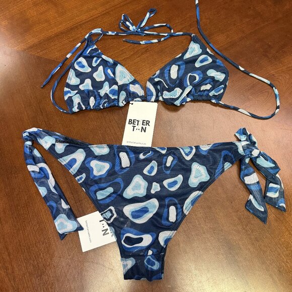 Better Tan Print Tan-Through Bikini XL NWT - Picture 1 of 2